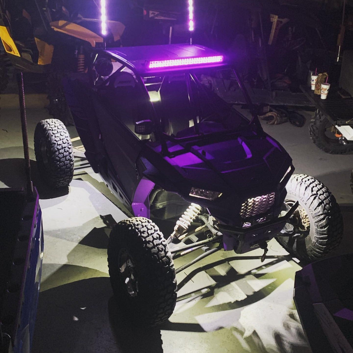 Infinite Offroad | (UTV) - WHITE SINGLE COLOR ROCK LIGHT KIT