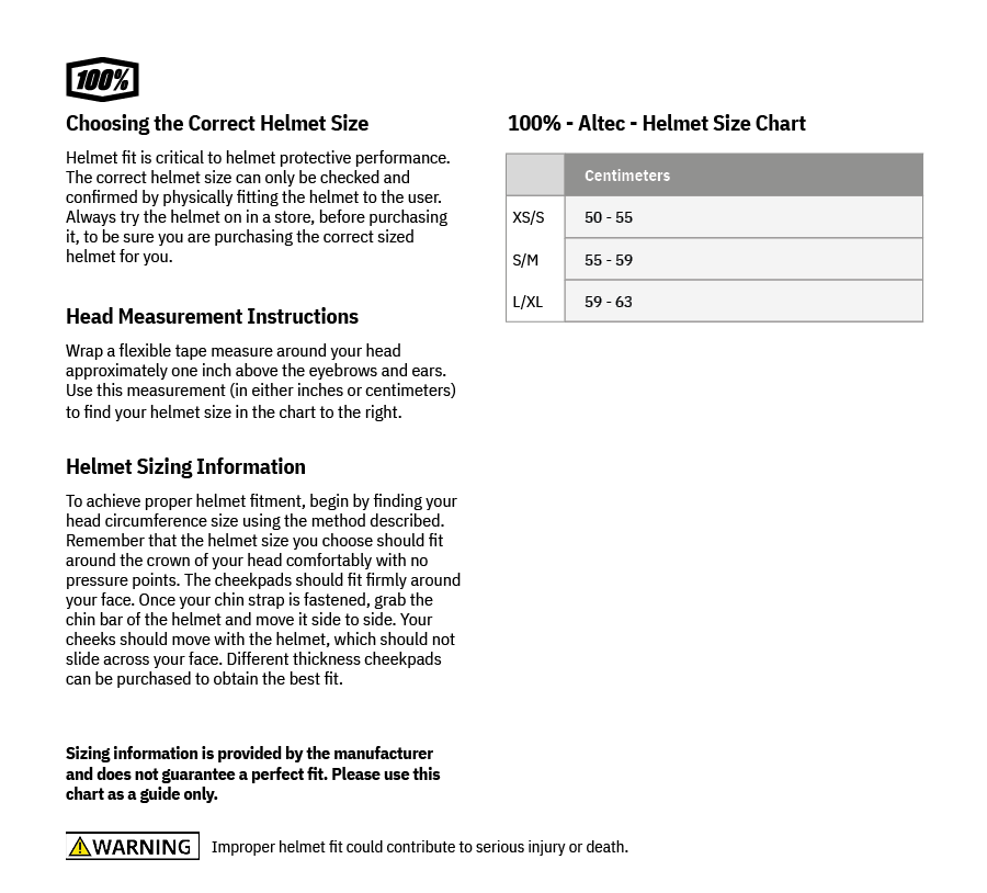 100% Altec Helmet - White - Large/XL [MPN: 80032-000-18]