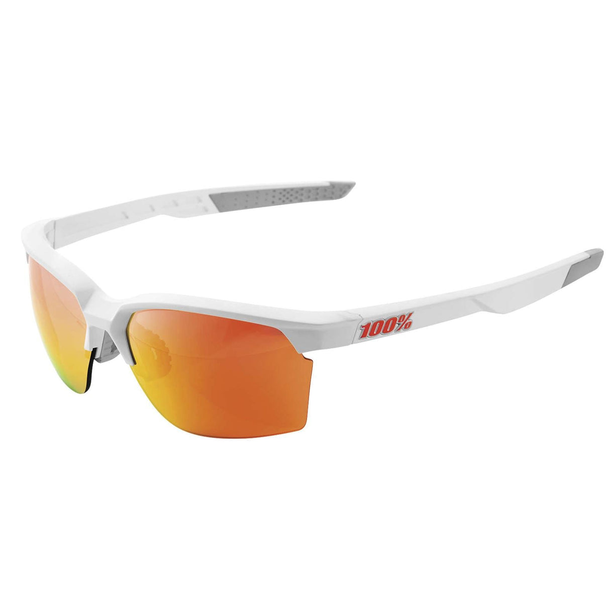 100% Sportcoupe Sunglasses - White - Red Mirror [MPN: 61020-000-43]