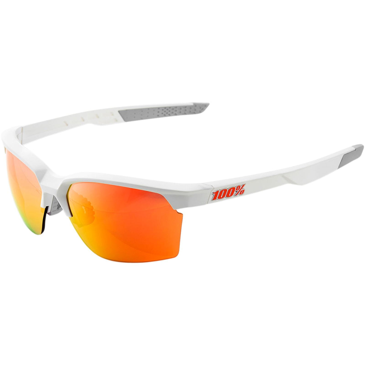 100% Sportcoupe Sunglasses - White - Red Mirror [MPN: 61020-000-43]