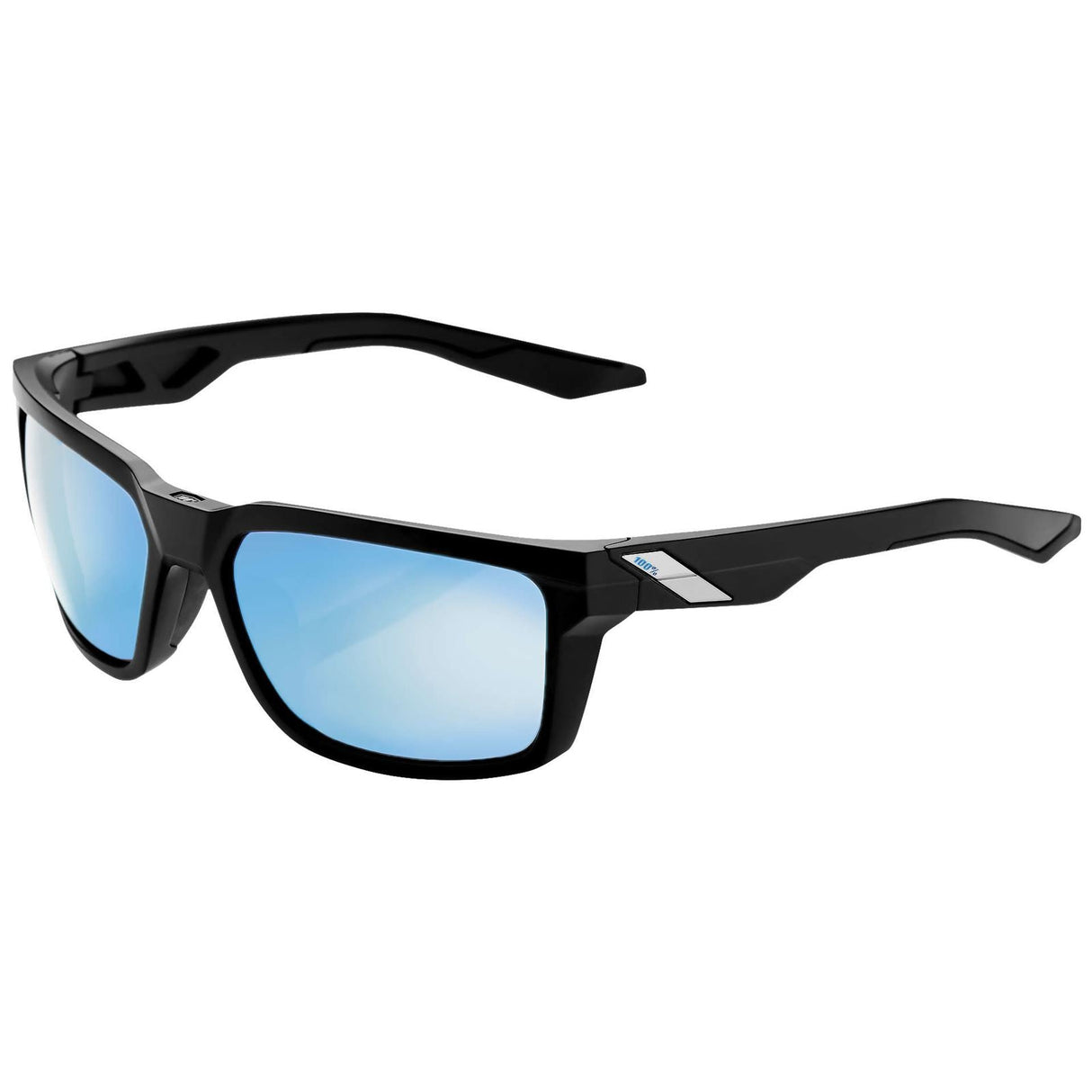 100% Daze Sunglasses - Matte Black - Blue Mirror [MPN: 61030-019-75]