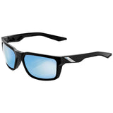 100% Daze Sunglasses - Matte Black - Blue Mirror [MPN: 61030-019-75]