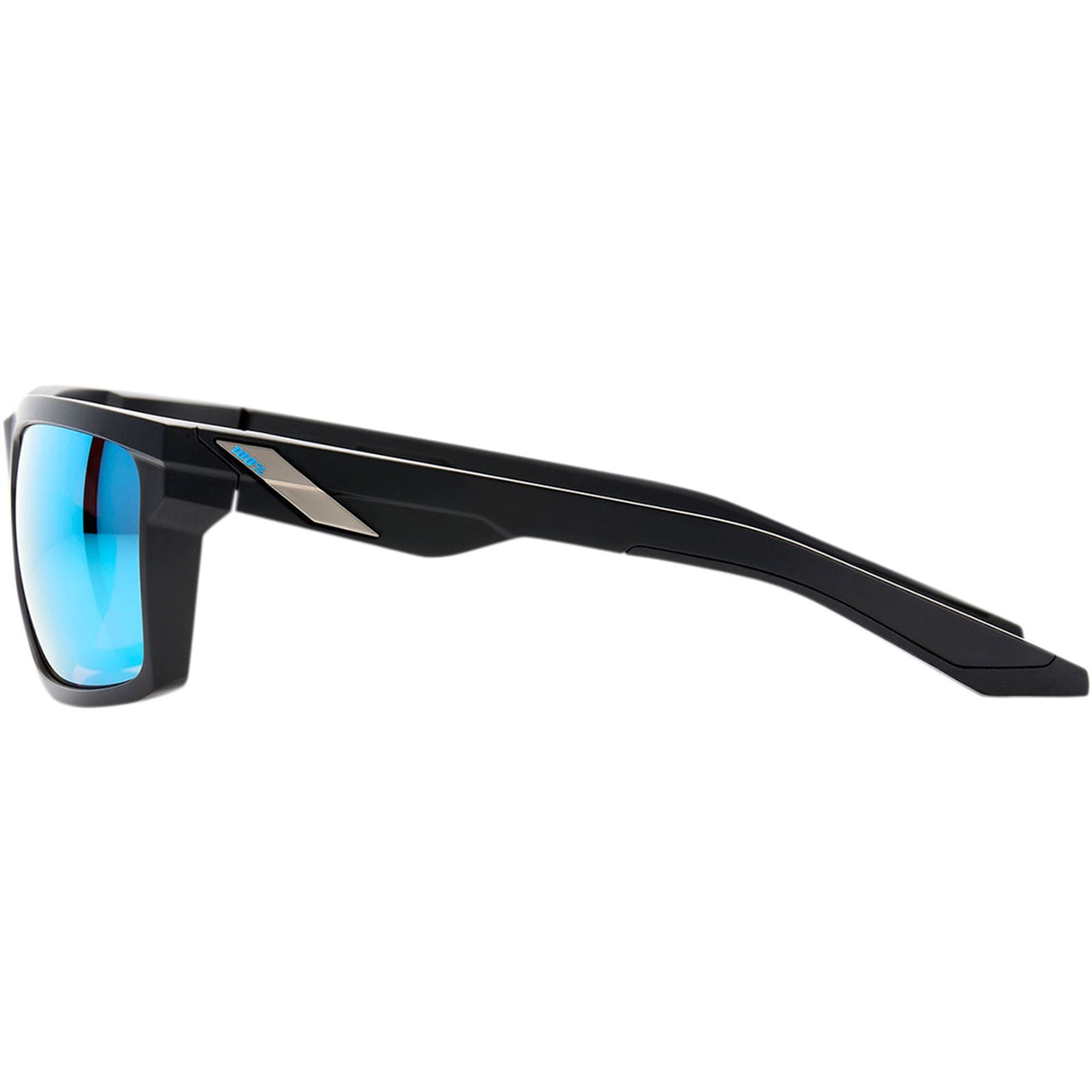 100% Daze Sunglasses - Matte Black - Blue Mirror [MPN: 61030-019-75]