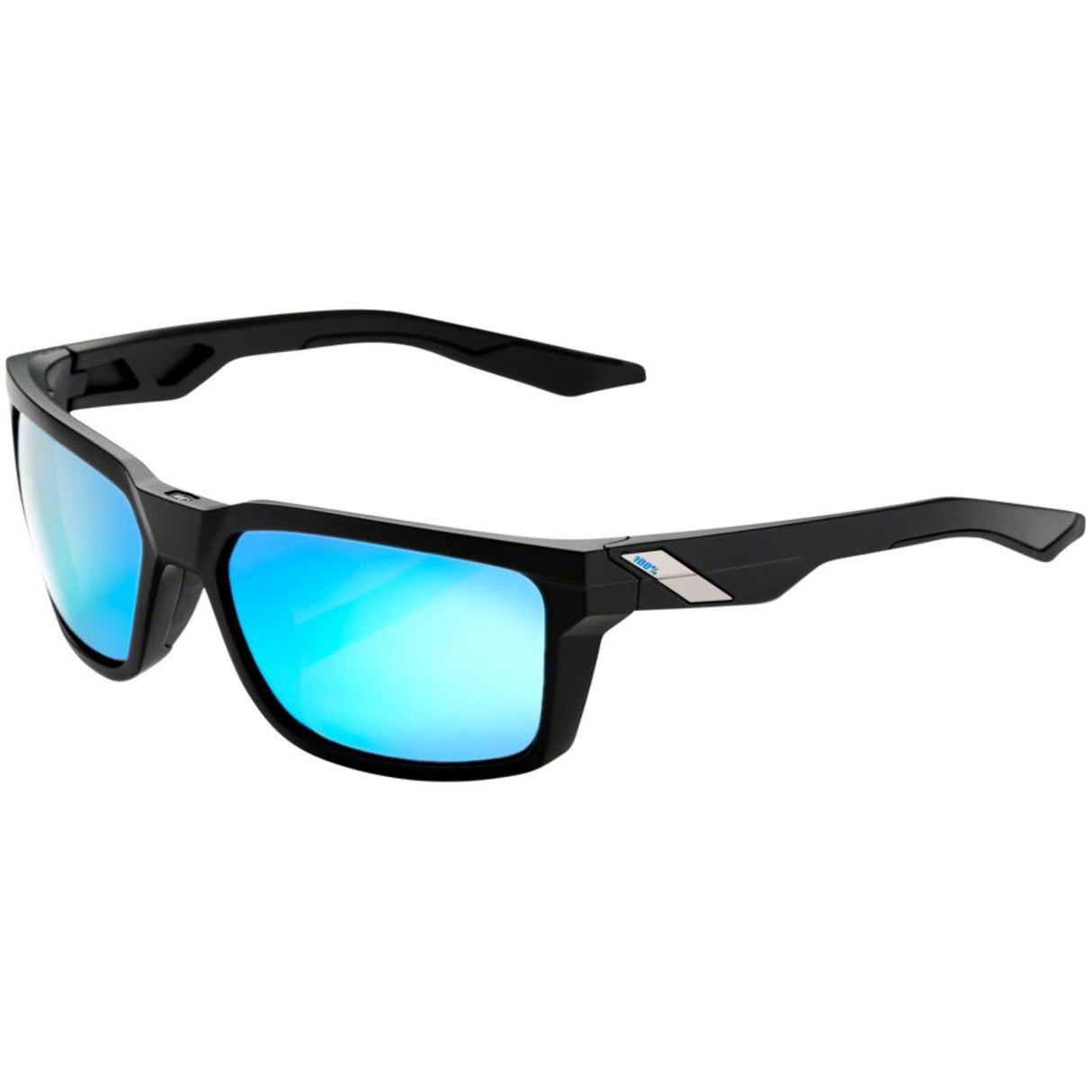 100% Daze Sunglasses - Matte Black - Blue Mirror [MPN: 61030-019-75]