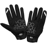 100% Brisker Gloves - Black/Grey -  X-Large  [MPN: 10003-00003xx]