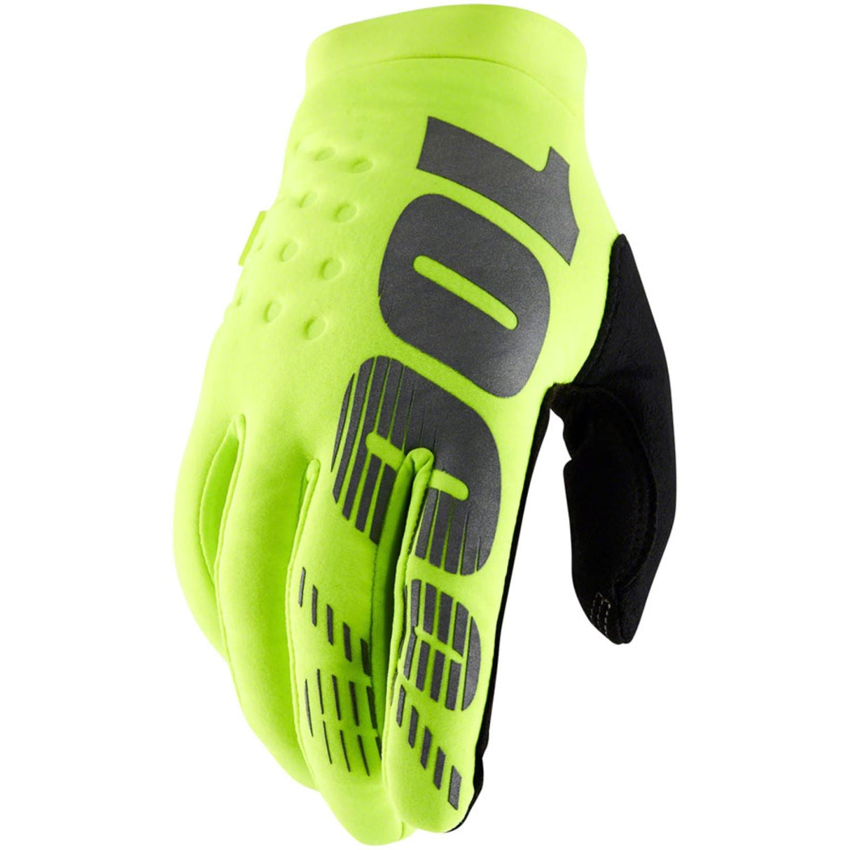 100% Youth Brisker Gloves - Fluorescent Yellow - Large [MPN: 10004-00010]