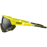 100% Speedtrap Sunglasses - Yellow - Black Mirror Lens [MPN: 61023-004-61]
