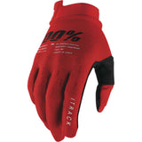 100% iTrack Gloves - Red - Small [MPN: 10008-00015]