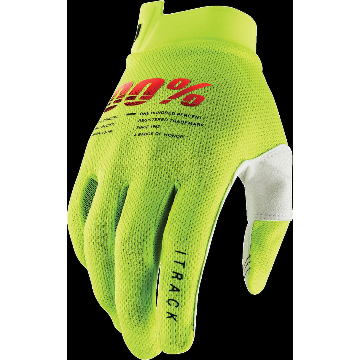 100% iTrack Gloves - Fluo Yellow - Medium [MPN: 10015-004-11]