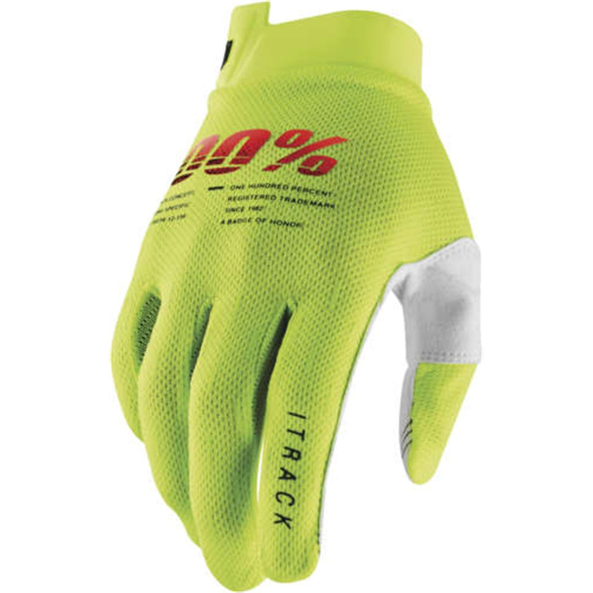 100% Youth I-Track Gloves - Fluo Yellow - Medium [MPN: 10009-00005]