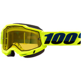 100% Accuri 2 Snow Goggles - Yellow with Yellow Dual Pane Vented Lens [MPN: 50223-608-04]