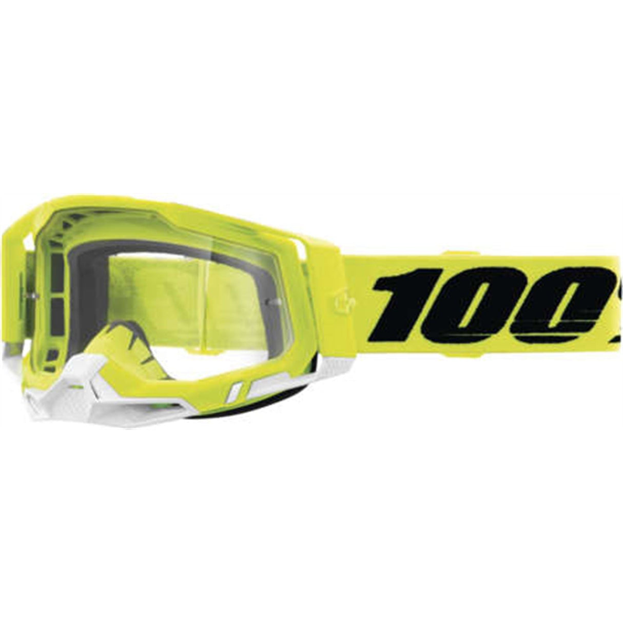 100% Racecraft 2 Goggles - Fluo Yellow - Clear [MPN: 50121-101-04]