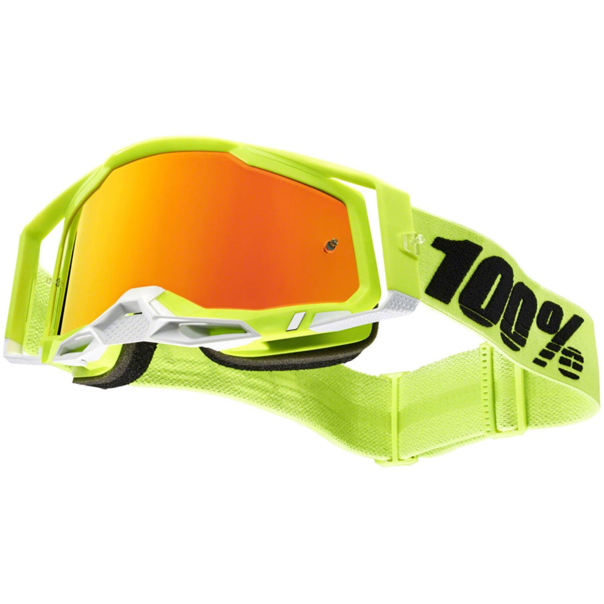 100% Racecraft 2 Goggles - Fluo Yellow - Red Mirror [MPN: 50010-00004]