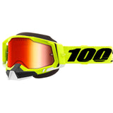 100% Racecraft 2 Snow Goggles - Yellow with Red Mirror Lens [MPN: 50122-651-04]