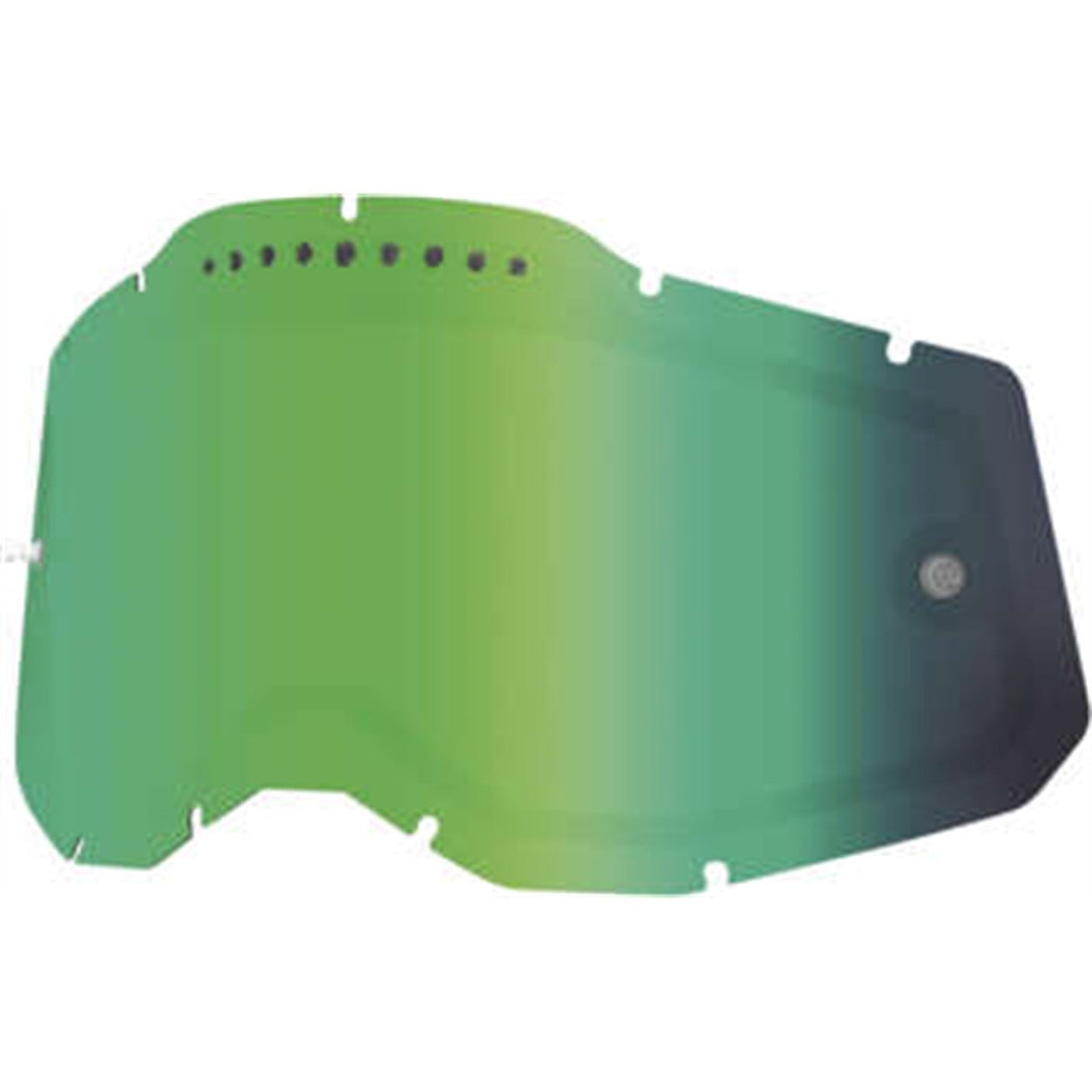 100% Accuri 2/Racecraft 2/Strata 2 Dual Lens - Vented - Green Mirror [MPN: 59083-00005]