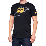 100% BB33 Track T-Shirt - Black - Small [MPN: BB-32141-001-10]