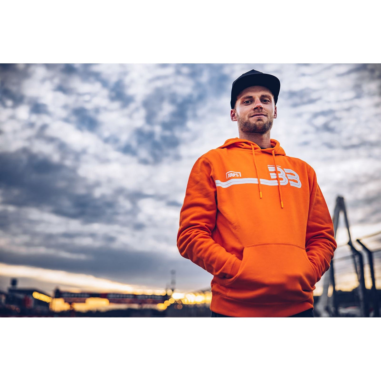 100% BB33 Pullover Kangaroo Pocket Hoodie - Orange - Small [MPN: BB-36045-476-10]