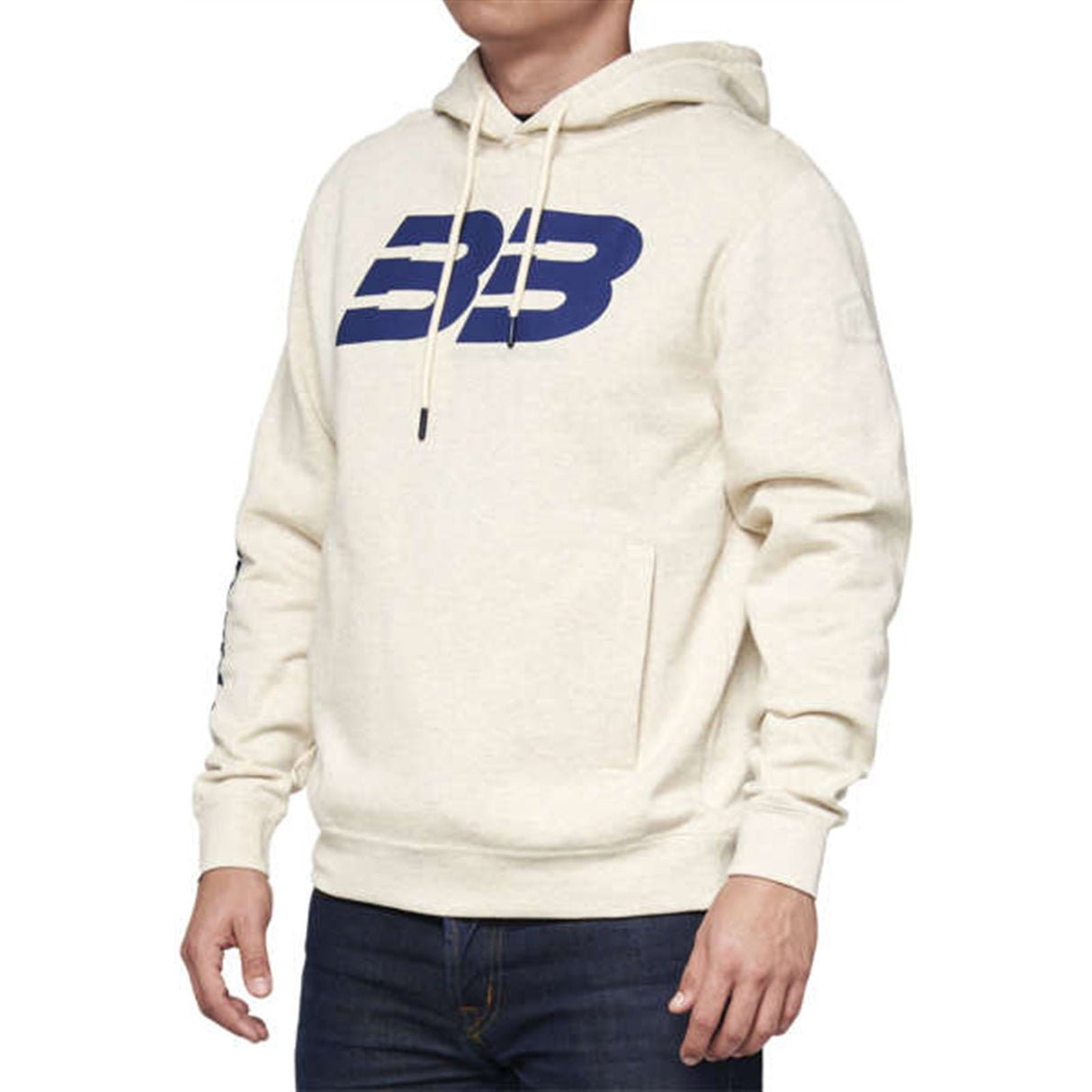 100% BB33 Pullover Welt Pocket Hoodie - Oatmeal - Medium [MPN: BB-36045-484-11]