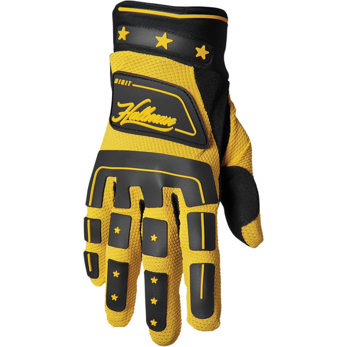 Thor Hallman Digit Gloves - Black/Yellow - Small [MPN: 3330-6777]