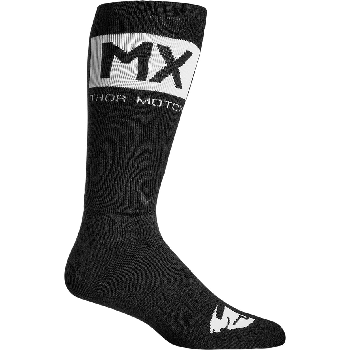 Thor Youth MX Solid Socks - Black/White - Size 1-6 [MPN: 3431-0662]