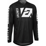 Answer Youth Syncron Merge  Jersey - Black/White - Youth XL [MPN: 446723]