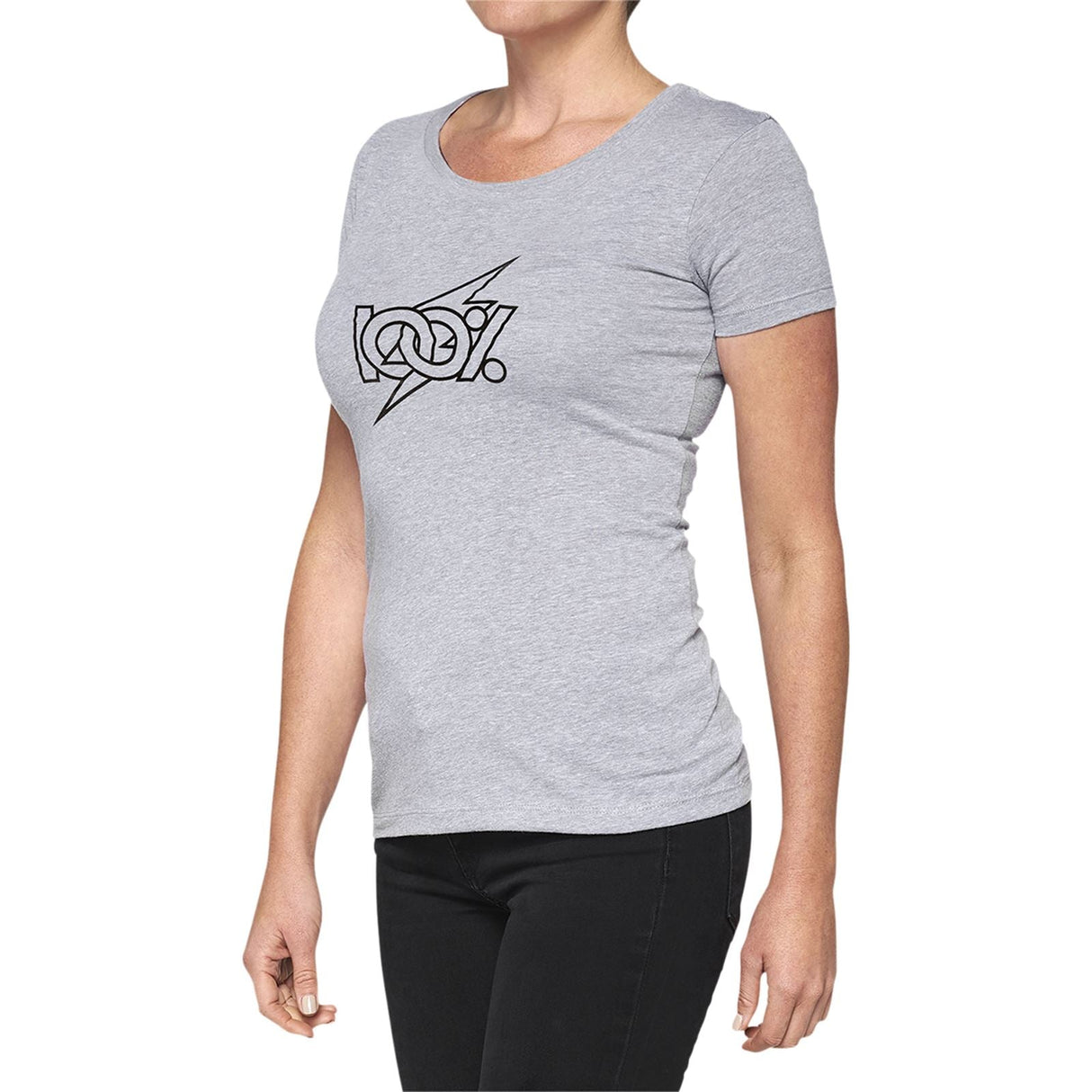100% Women's Fioki T-Shirt - Heather Gray - Small [MPN: 28107-188-10]