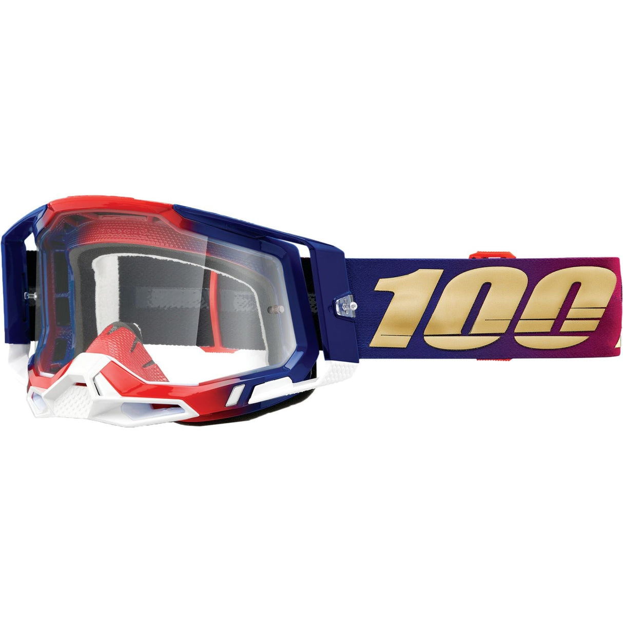 100% Racecraft 2 Goggles - United - Clear [MPN: 50009-00009]
