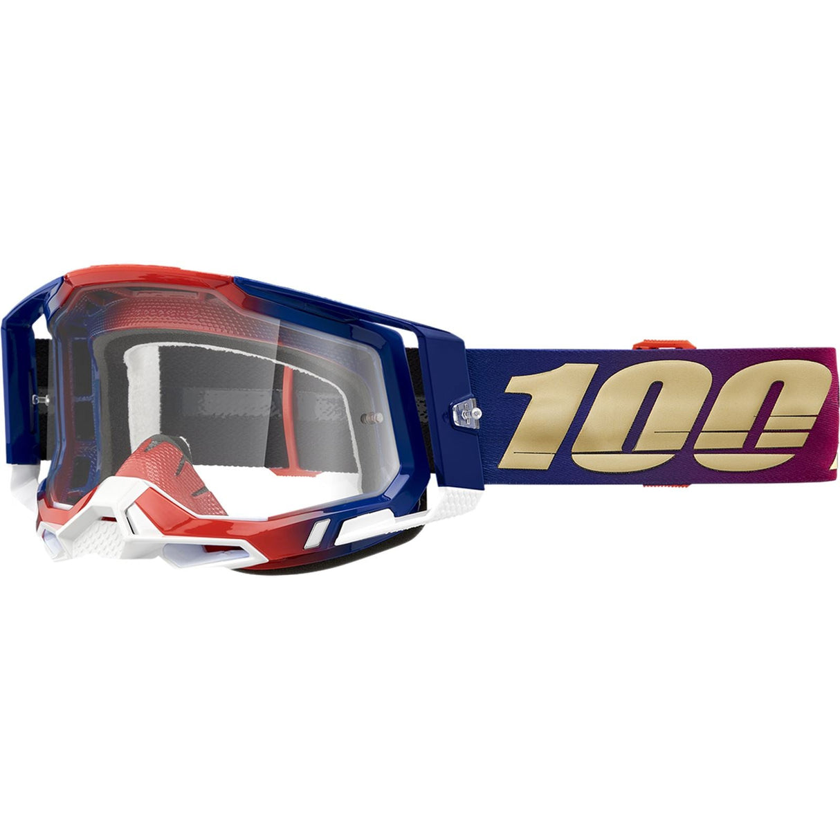 100% Racecraft 2 Goggles - United - Clear [MPN: 50009-00009]