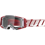 100% Armega Goggles - Oversized Deep Red - Clear [MPN: 50721-101-02]