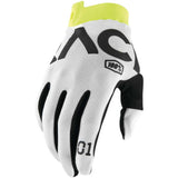 100% Racr iTrack Gloves - White - Small [MPN: 10015-010-10]