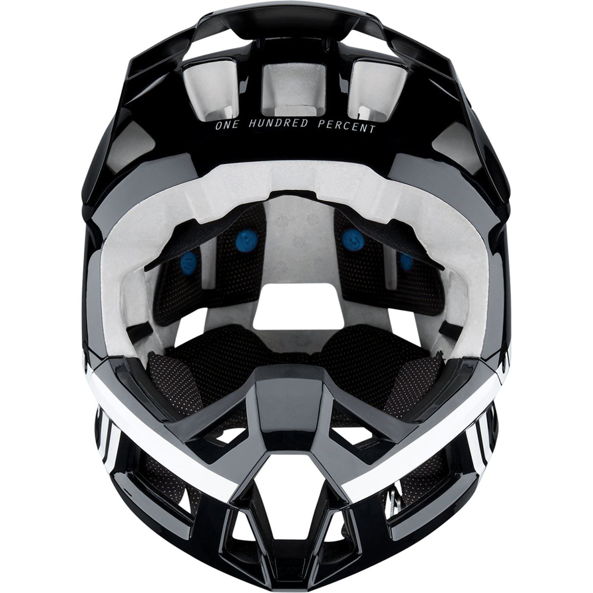 100% Trajecta Helmet - Fidlock - Black/White - Large [MPN: 80003-00007]