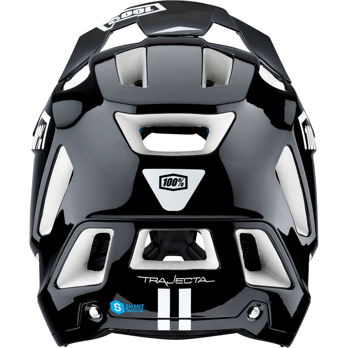 100% Trajecta Helmet - Fidlock - Black/White - Large [MPN: 80003-00007]
