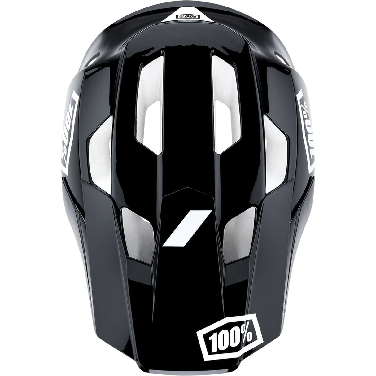 100% Trajecta Helmet - Fidlock - Black/White - Large [MPN: 80003-00007]