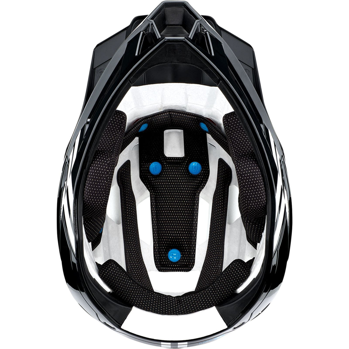 100% Trajecta Helmet - Fidlock - Black/White - Large [MPN: 80003-00007]