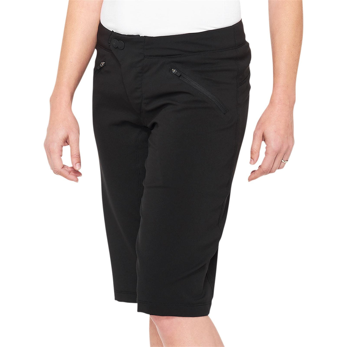100% Women's Ridecamp Shorts - Black - Medium [MPN: 40037-00001]