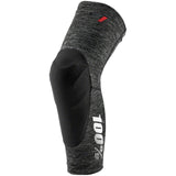 100% Teratec Knee Guards Grey Heather/Black, Large [MPN: 90230-303-12]