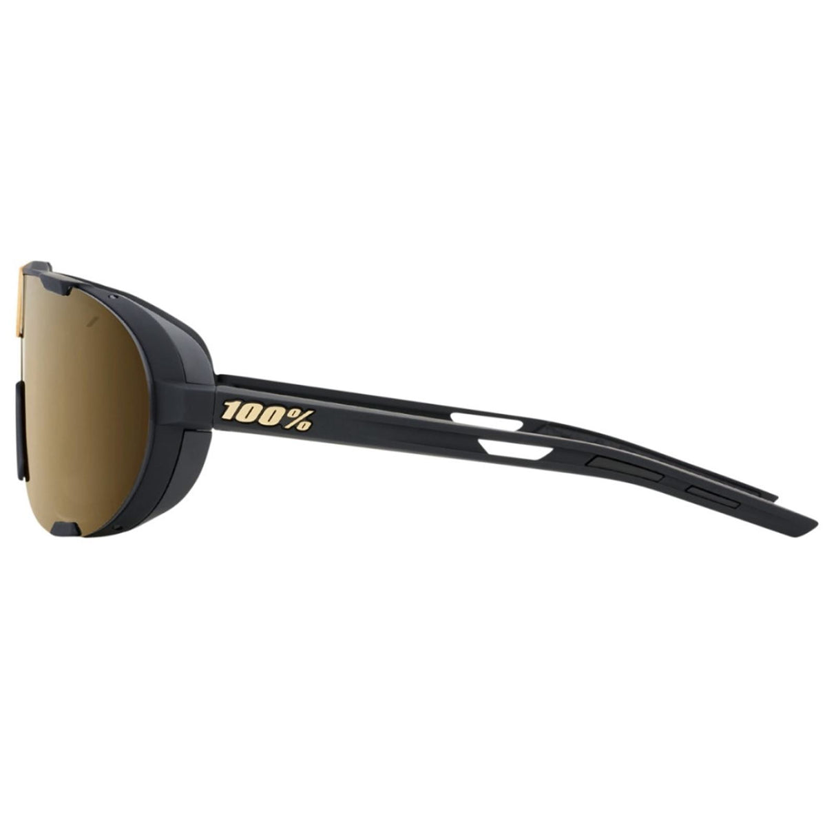 100% Westcraft Sunglasses - Soft Tact Black - Soft Gold Mirror [MPN: 61046-258-01]