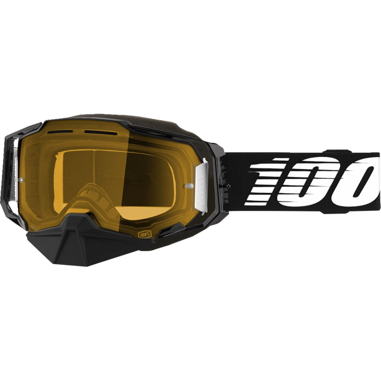 100% Armega Snow Goggles - Black - Yellow Lens [MPN: 50007-00001]