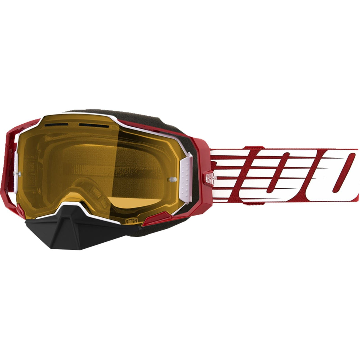 100% Armega Snow Goggles - Oversized Red - Yellow Lens [MPN: 50007-00006]