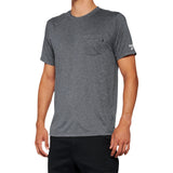 100% Mission Athletic T-Shirt - Charcoal - Small [MPN: 20014-00010]