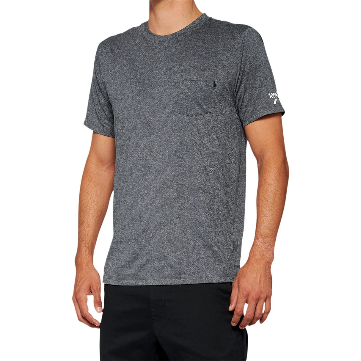 100% Mission Athletic T-Shirt - Charcoal - Large [MPN: 20014-00012]