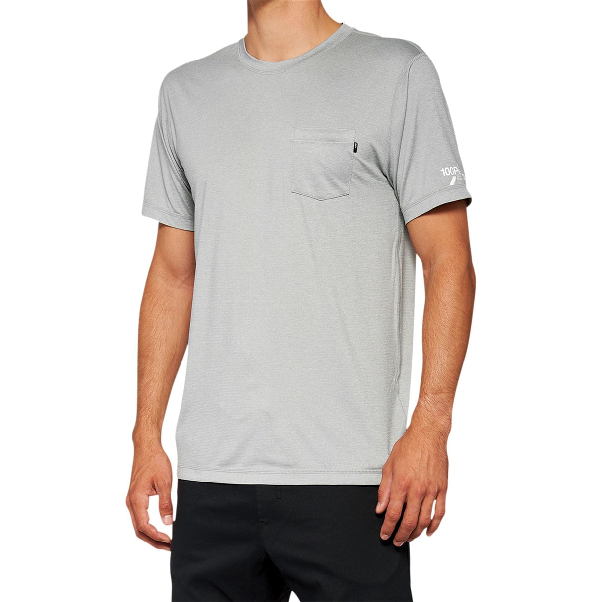 100% Mission Athletic T-Shirt - Gray - Large [MPN: 20014-00007]