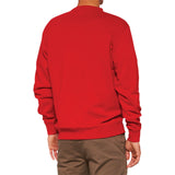 100% Icon Long-Sleeve Fleece Sweatshirt - Red - Small [MPN: 20026-00010]