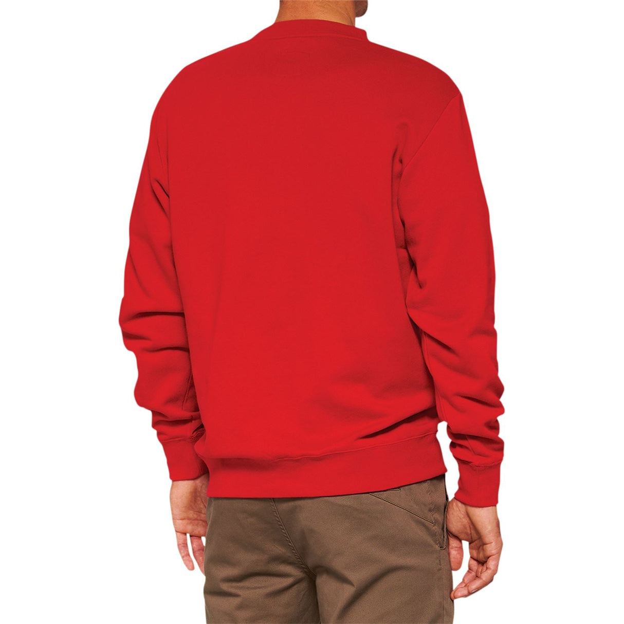 100% Icon Long-Sleeve Fleece Sweatshirt - Red - Medium [MPN: 20026-00011]