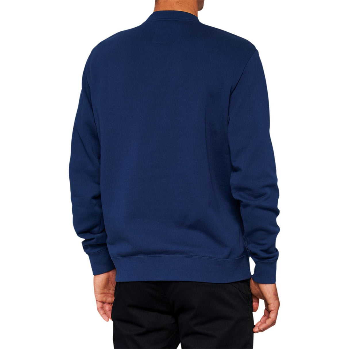 100% Icon Long-Sleeve Fleece Sweatshirt - Navy - Large [MPN: 20026-00017]