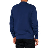 100% Icon Long-Sleeve Fleece Sweatshirt - Navy - XL [MPN: 20026-00018]