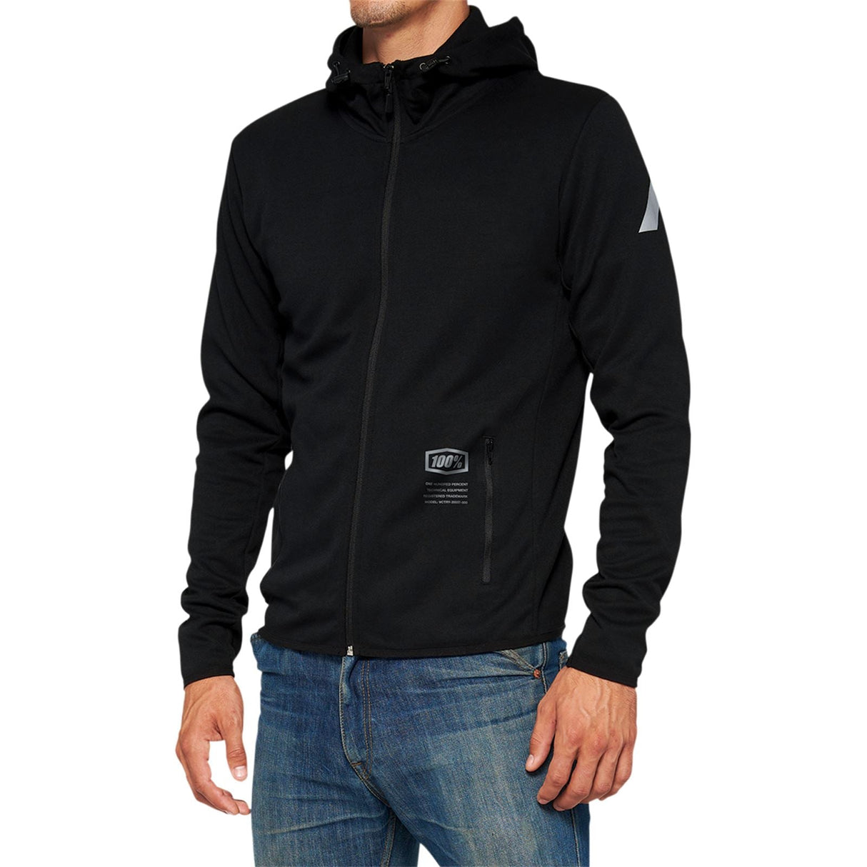 100% Viceroy Tech Zip Hoodie - Black - Medium [MPN: 20037-00001]