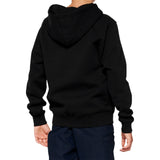 100% Youth Official Zip Hoodie - Black - Large [MPN: 20033-00002]