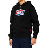 100% Youth Official Zip Hoodie - Black - XL [MPN: 20033-00003]