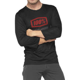 100% Airmatic 3/4 Sleeve Jersey - Black/Red - Large [MPN: 40018-00007]